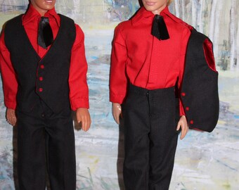 Red Shirt Lined Vest. Red 