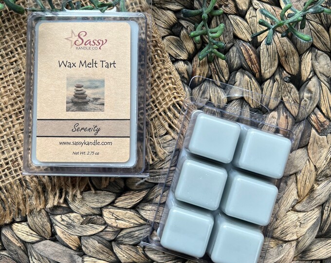 SERENITY| Wax Melt Tart | Wax Tart | Wax Melt | Phthalate Free | Soy Blend | Sassy Kandle Co.