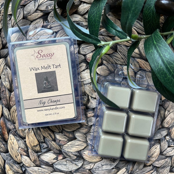 NAG CHAMPA | Wax Melt Tart | Wax Tart | Wax Melt | Phthalate Free | Soy Blend | Sassy Kandle Co.