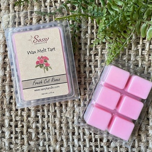 FRESH CUT ROSES | Wax Melt Tart | Wax Tart | Wax Melt | Phthalate Free | Soy Blend | Sassy Kandle Co.
