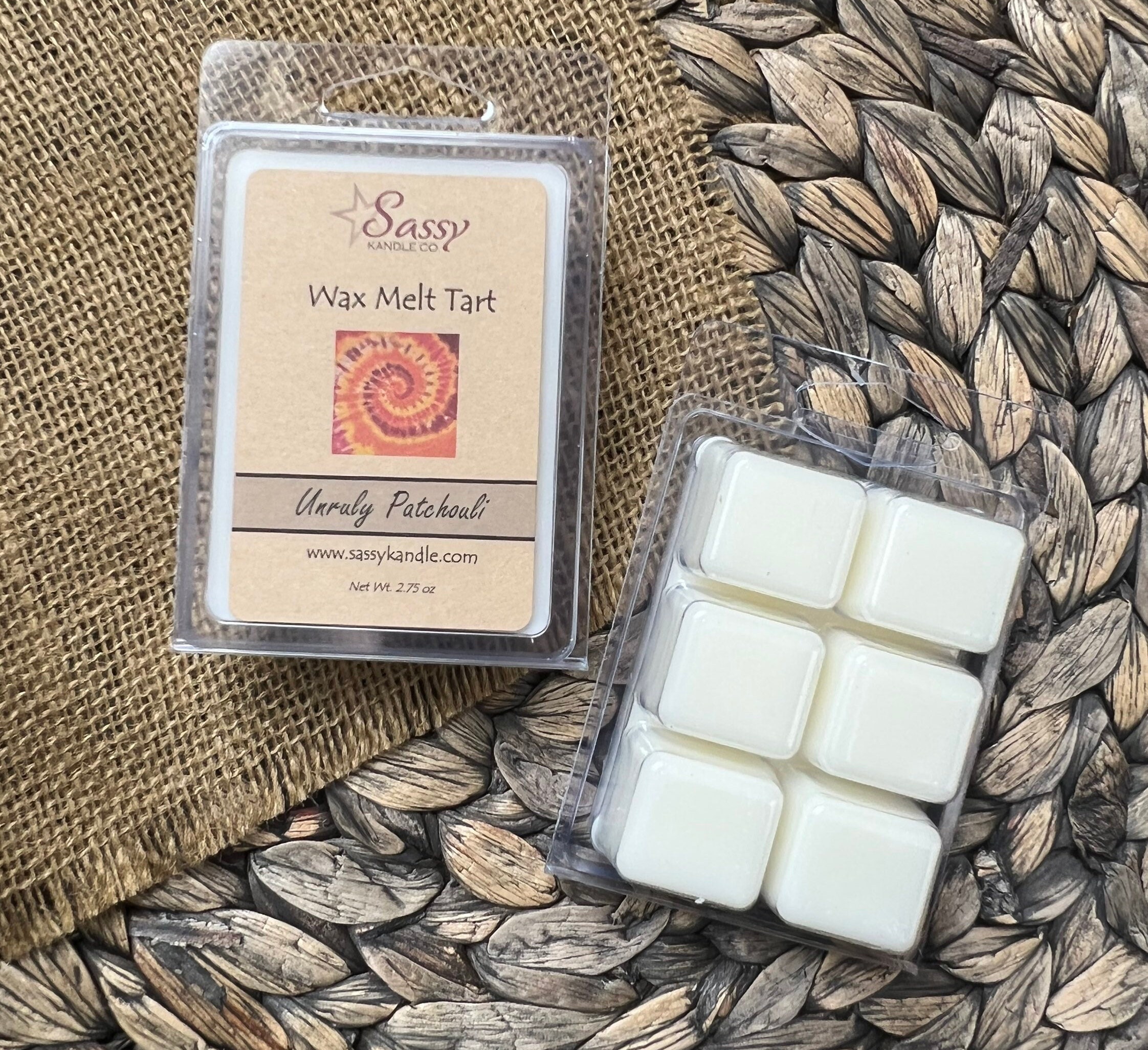 Patchouli Wax Melts Heart Shaped - 16 Highly Scented Wax Melts, Presentation Gift Box 3.2 oz Pack, Natural Candle, Soy Wax Melt Cubes Shaped As