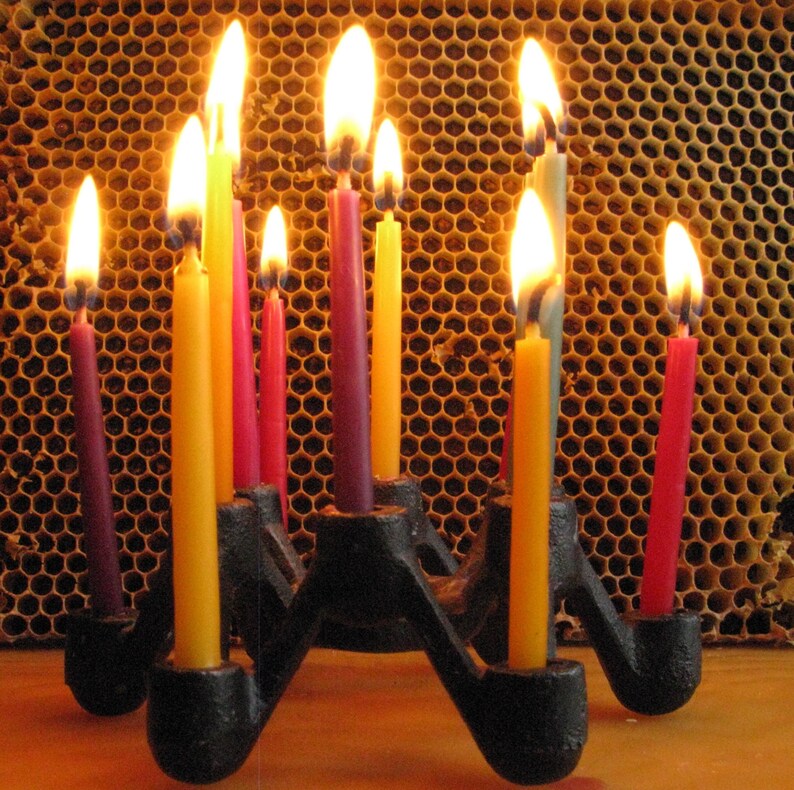 Birthday Candles Colored Beeswax Candles 60 Mixed Rainbow Etsy