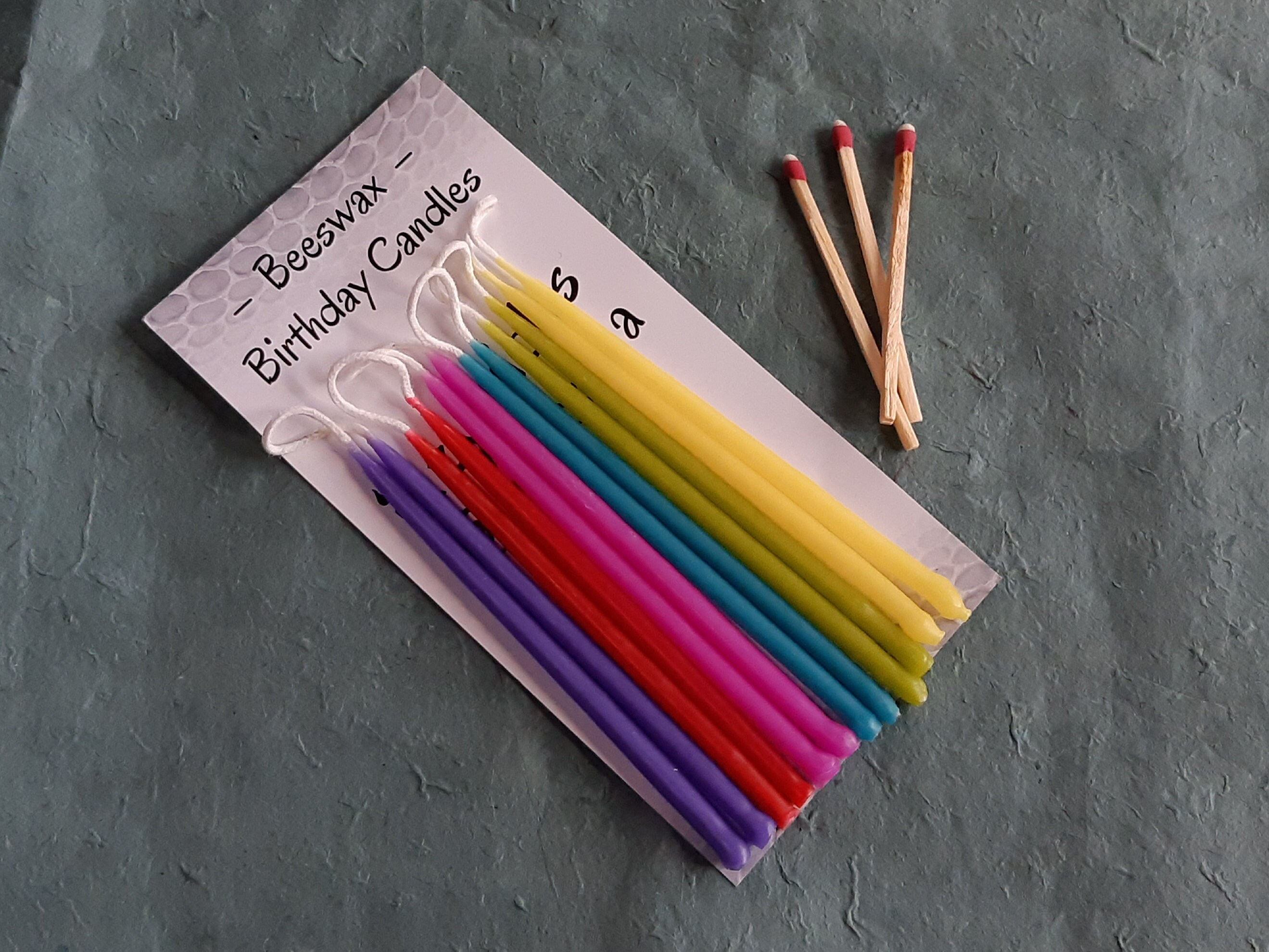 Birthday Candles, 12 Beeswax Tapers Etsy