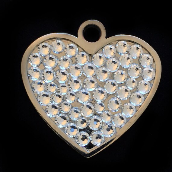 swarovski crystal dog tag