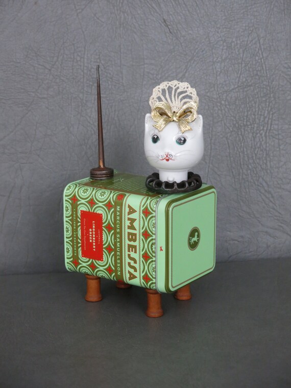 Assemblage Cat Ambessa Porcelain Cat Head Tea Etsy