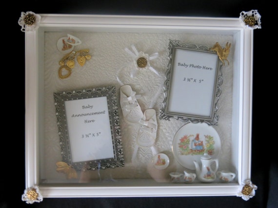 shadow box for baby keepsakes