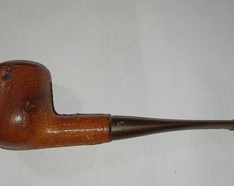 Vintage Derby Finest Briar Pigskin Smoking Pipe - Italy - Horse Head Stamp