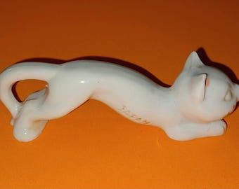 Vintage Stalking Cat Figurine - Japan - 4.75" Long