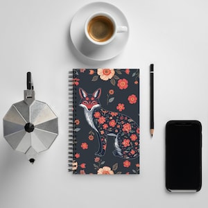 Caderno espiral Floral Fox