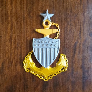 3D Print USCG Senior Chief Petty Officer~ CPO Anchor ~ US Coast Guard. Chief, Hat Box, Ccti, Advancement, Retirement