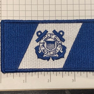 USCG Auxiliary Flag Embroidered Patch, Advancement, Chief, Coastie, Coast Guard, Chief Petty Officer, Retirement, BM