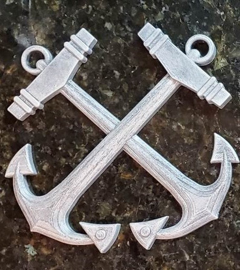 3D USCG Boatswains Mate Crossed Anchor Logo US Coast Guard. Etsy