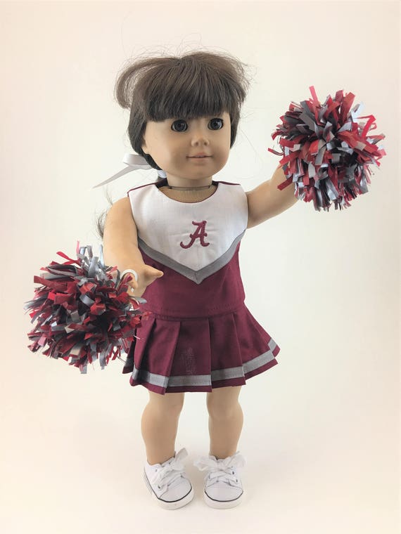 Tenue de pom-pom girl pour poupée de 18 pouces avec logo Alabama -   France