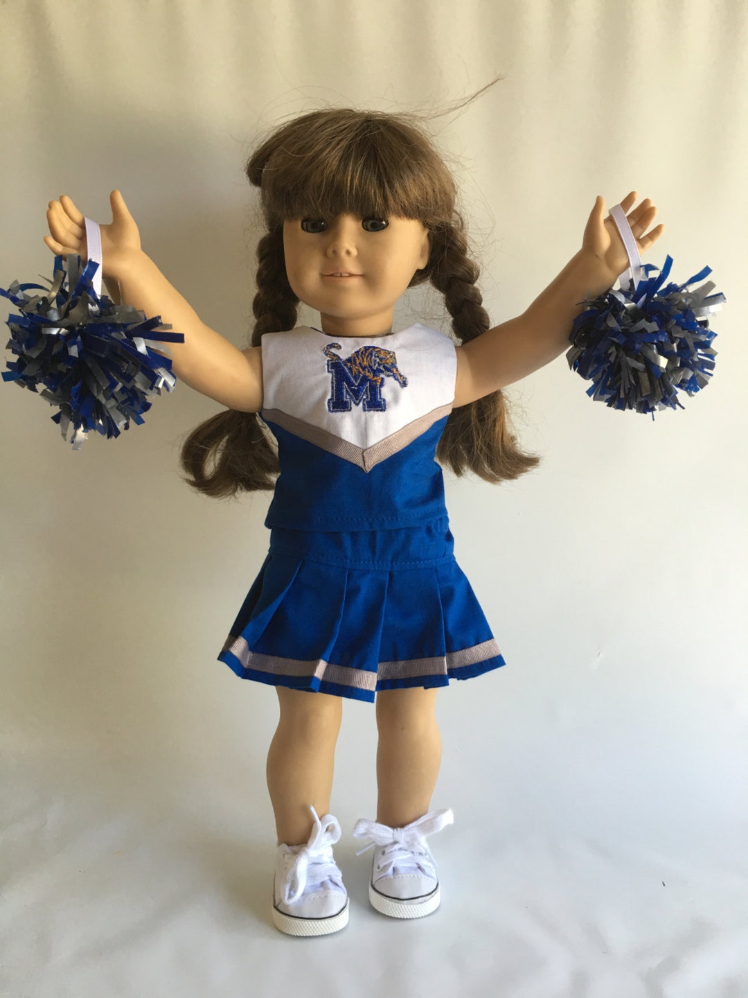 18 Doll Cheer Outfit With University of Memphis Logo and Matching