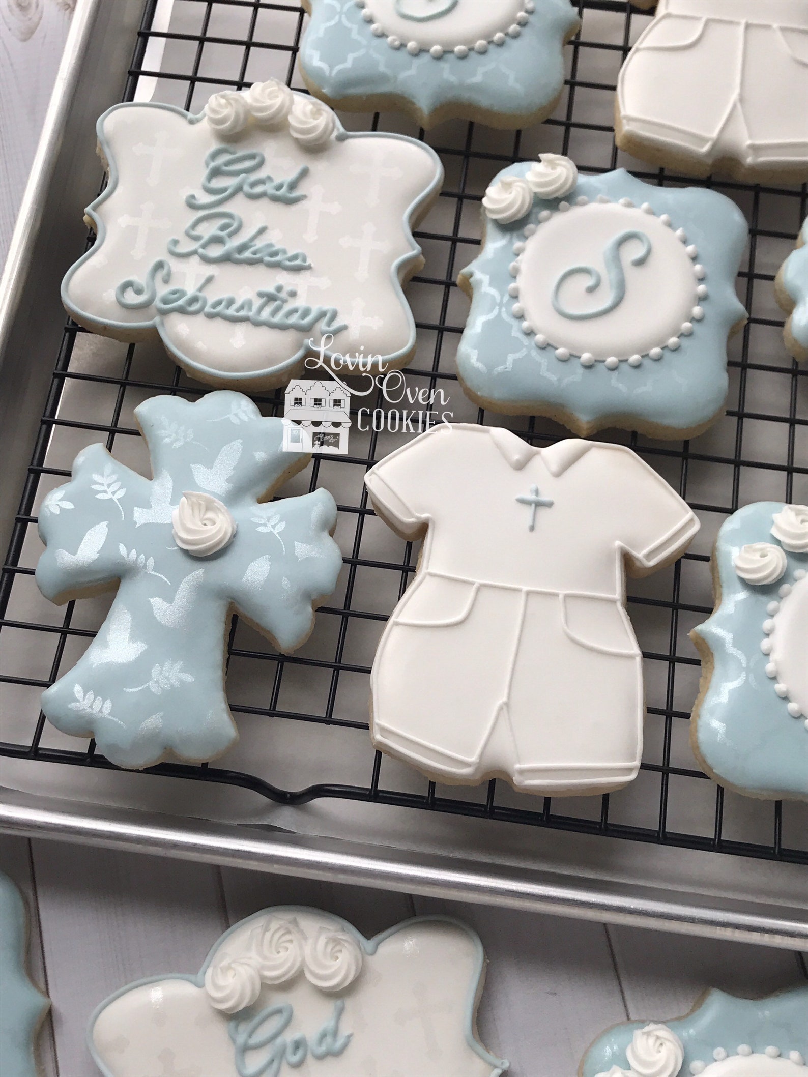 Baptism Christening Decorated Sugar Cookies 1 Dozen Etsy