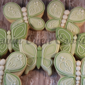 Butterfly Decorated Sugar Cookies , 1 Dozen Cookies, Garden Fairy Tea Party Favors, Dessert Table image 4