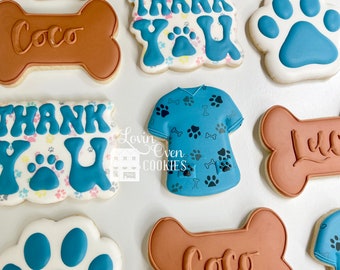 Veterinarian Decorated Sugar Cookies, 1 Dozen Cookies, Doctor Office Treat, Nursing Staff, Thank you cookies, Customer Appreciation