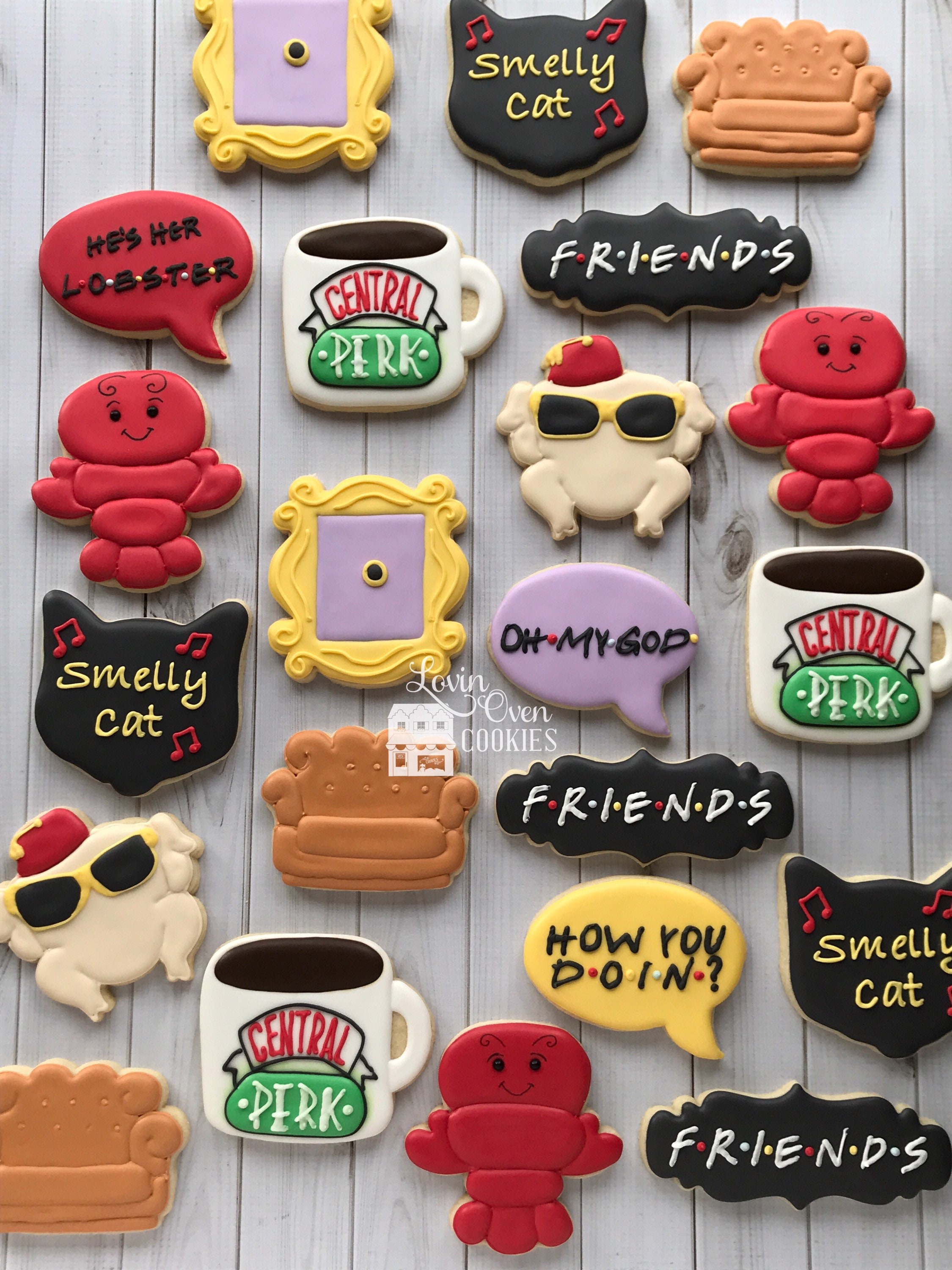 Friends TV Show Decorated Sugar Cookies 1 Dozen Etsy