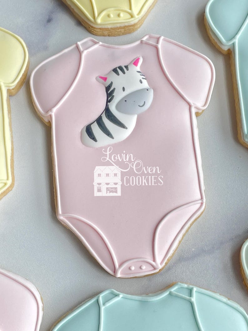 Galletas de azúcar decoradas con temática de safari y jungla, 1 docena de galletas, baby shower, cumpleaños, recuerdo comestible, mesa de postres, jirafa, león, elefante, imagen 4