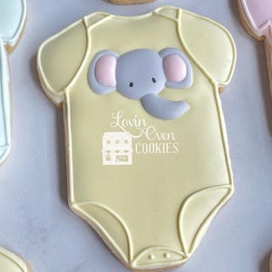 Galletas de azúcar decoradas con temática de safari y jungla, 1 docena de galletas, baby shower, cumpleaños, recuerdo comestible, mesa de postres, jirafa, león, elefante, imagen 6