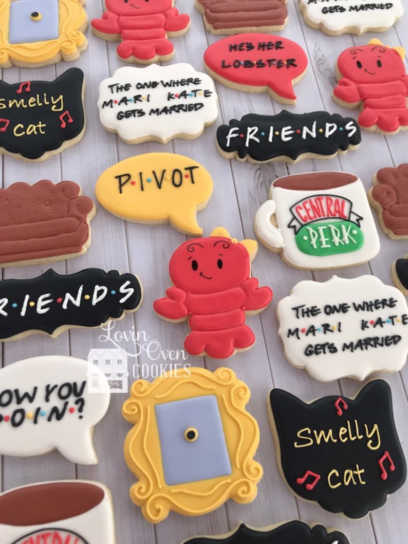Friends TV Show Decorated Sugar Cookies 1 Dozen Etsy