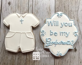 Will You Be My Godparents Decorated Sugar Cookies Gift Boxed Set