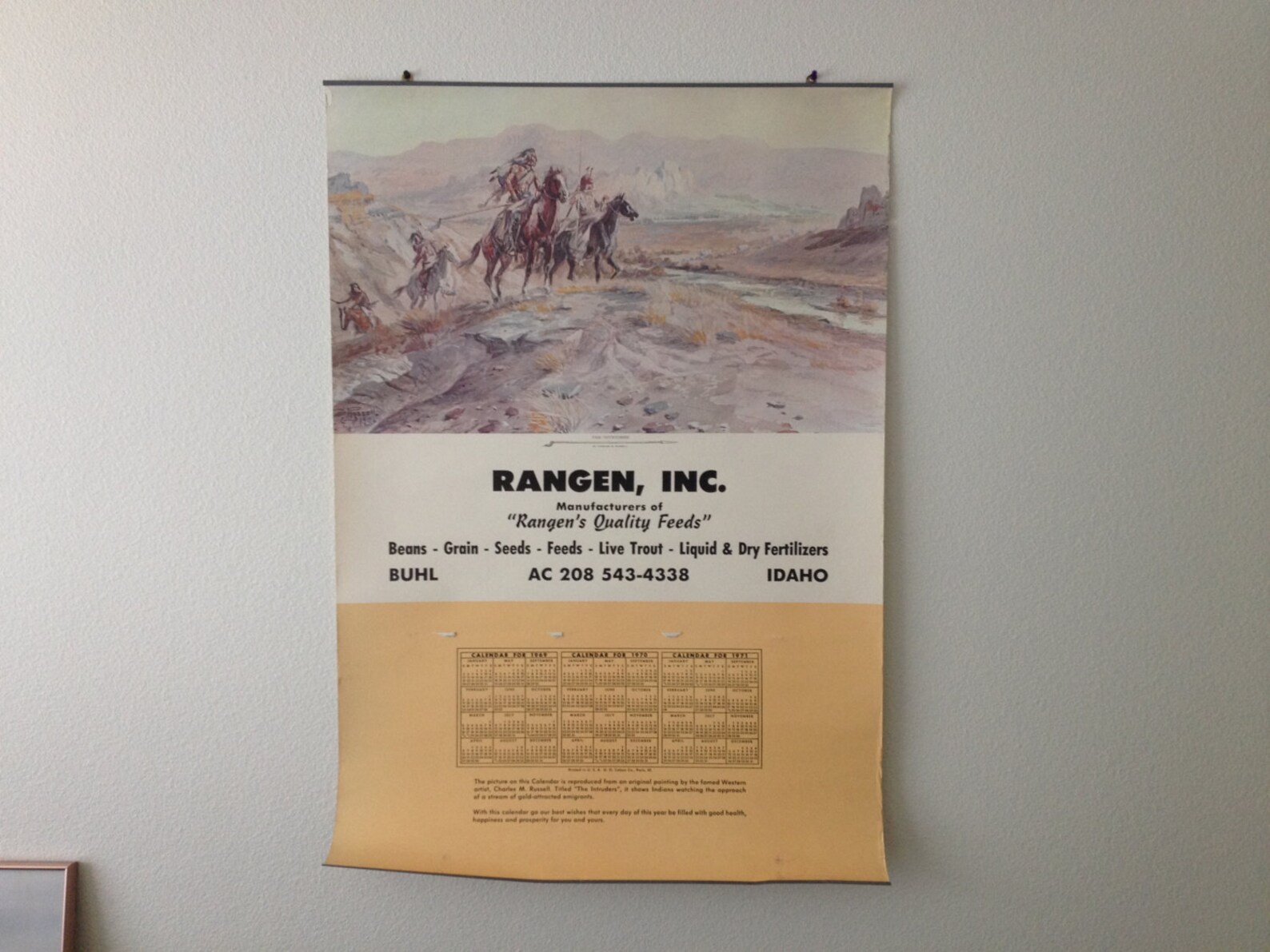 Western Art Calendar Posters 196772 Cowboy & Indian Art by Etsy