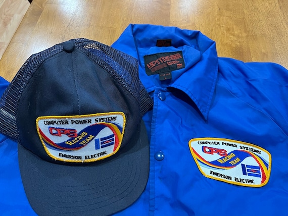 Vintage Pit Crew Uniform Jacket and Cap - 