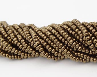 10/0 Bronce Checa Semilla de Vidrio Perla 3 Hebras