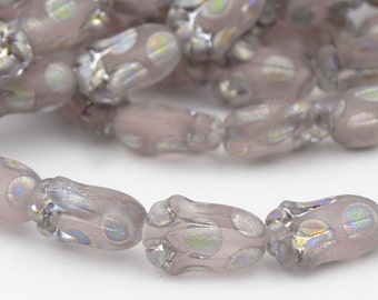 Czech Glass Tulip Bead 12x8mm Matte Rose Vitrail  25 Pieces