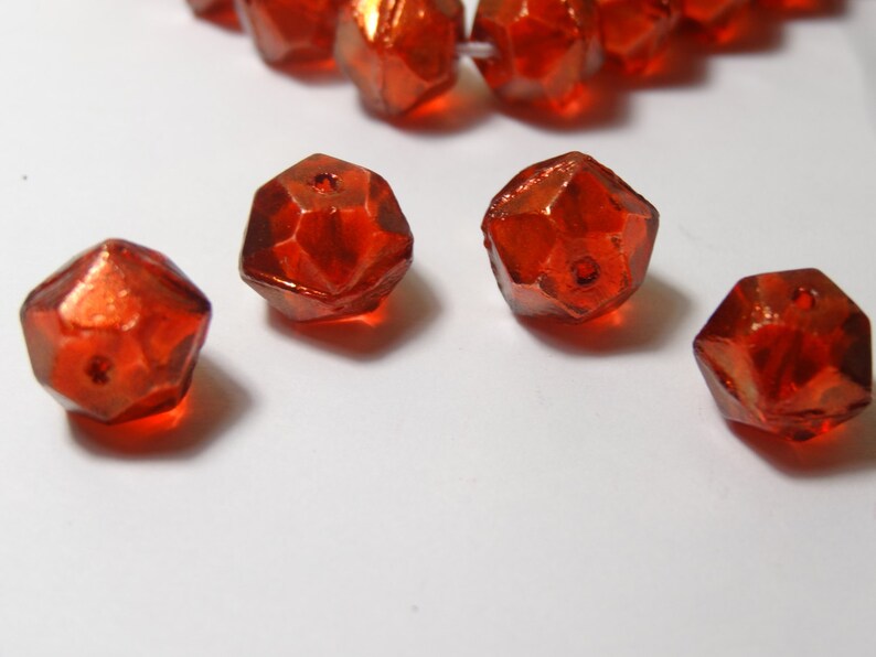 10mm Czech Glass English Cut Hyacinth 25 Pieces