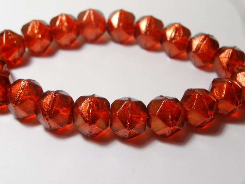 10mm Czech Glass English Cut Hyacinth 25 Pieces