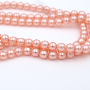 Pink Pearl Czech Glass Beads 4mm Round Bead  50 Pieces