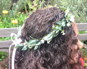 Flower Hair Piece Crown Made With Real Baby S Breath And Etsy