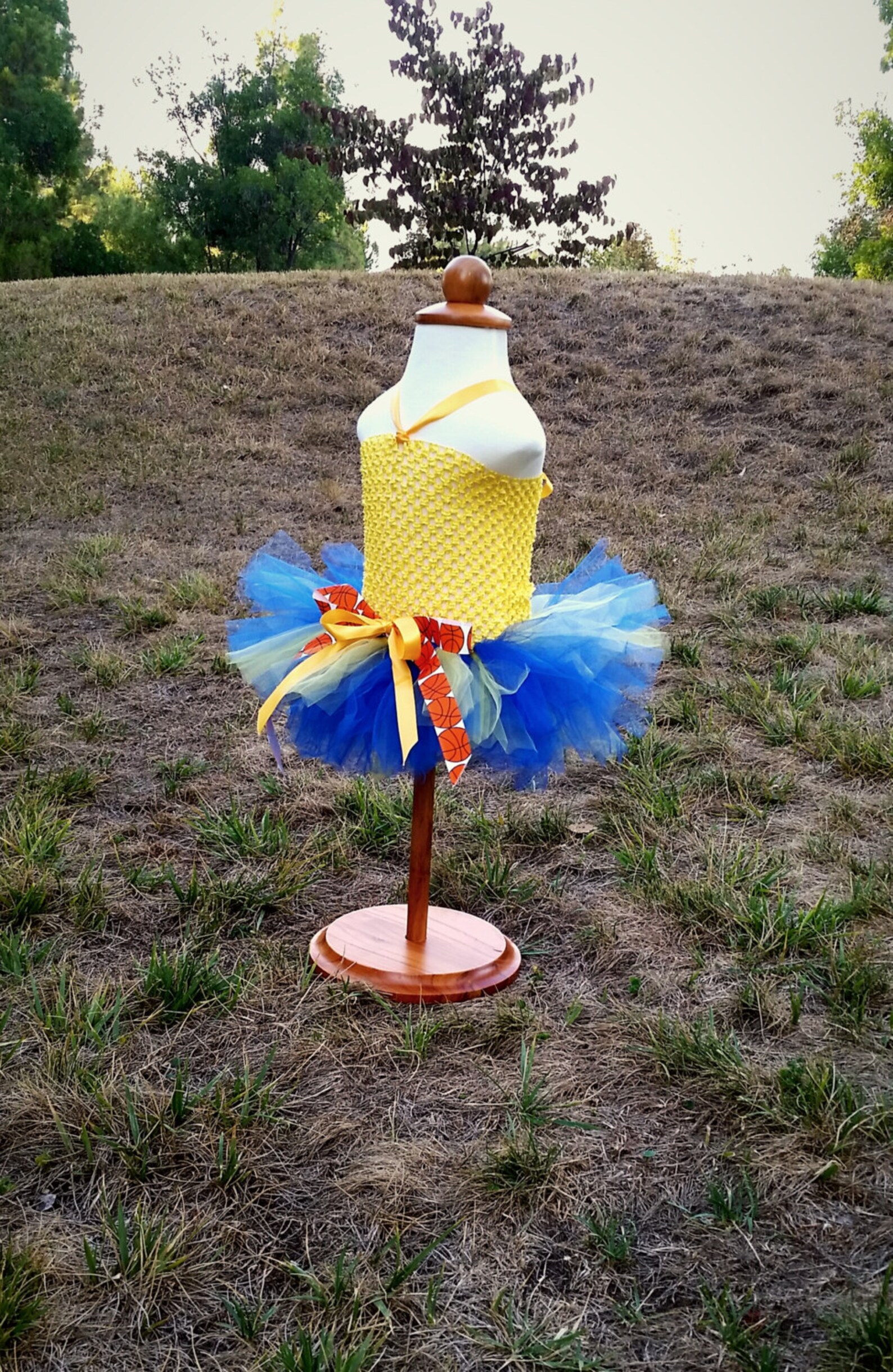 Blue and Yellow Basketball Baby Girls Tutu Dress Golden State Etsy