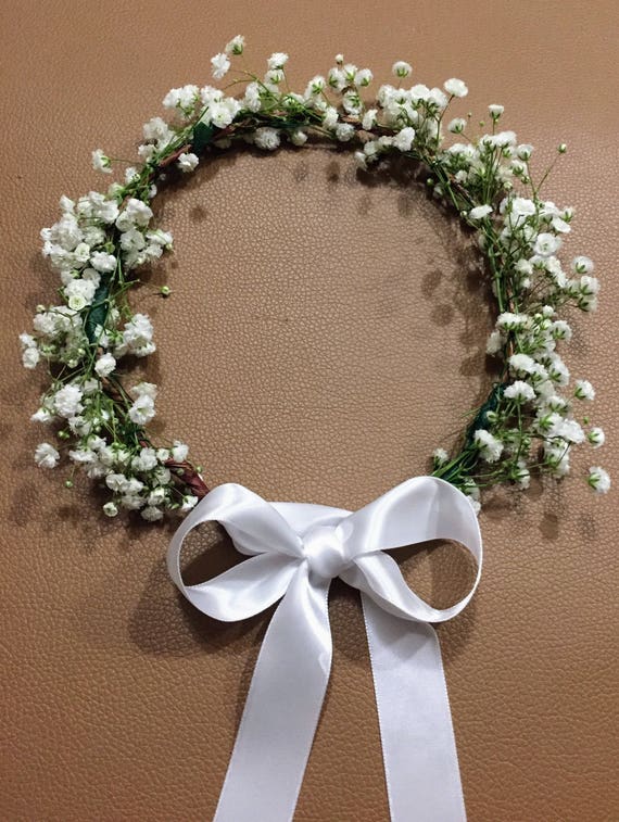 Flower Hair Piece Crown Made With Real Baby's Breath and - Etsy