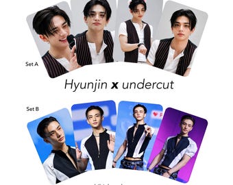 Hyunjin mit Undercut, Stray Kids, SKZ, Lomo-Karten, Fotokarten