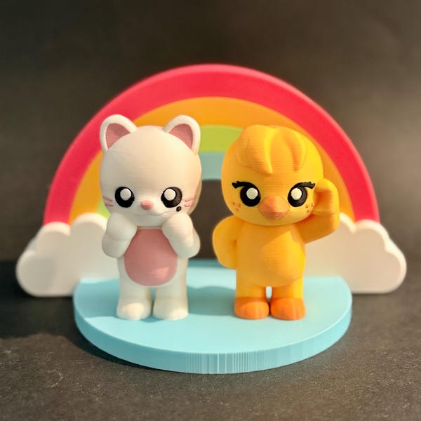 SKZOO Rainbow Duos, Stray Kids Figures, Desk Decor, Cake Topper
