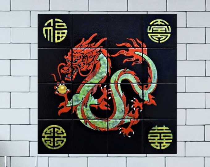 Dragon Tile Art Bathroom Wall Decor Kitchen Backsplash Tile