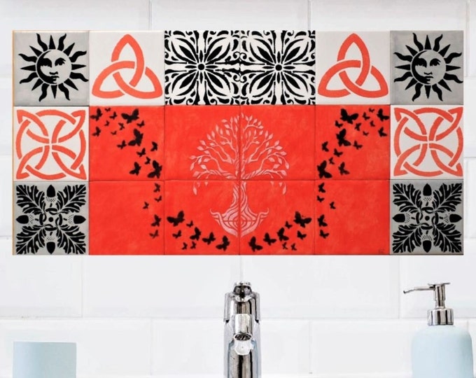 Tree of Life, Tile Mural, Backsplash, Kitchen Home Décor, Artwork on Tiles, Decorative Tiles
