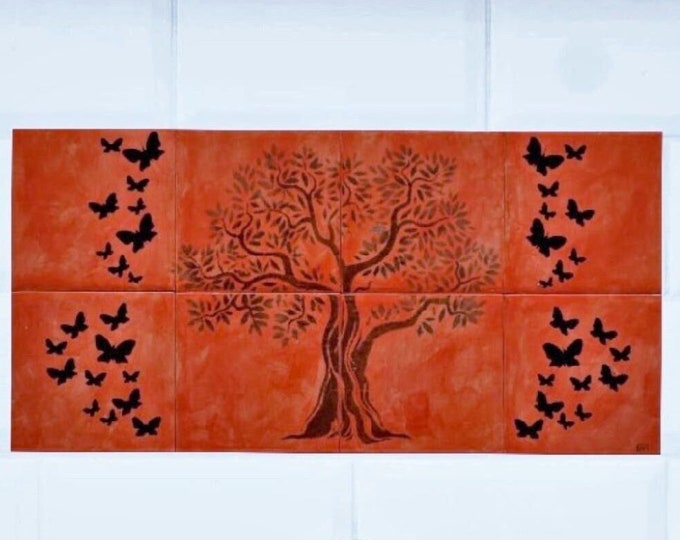 Tree of Life Backsplash Hand painted Tiles for Kitchen/Bathroom