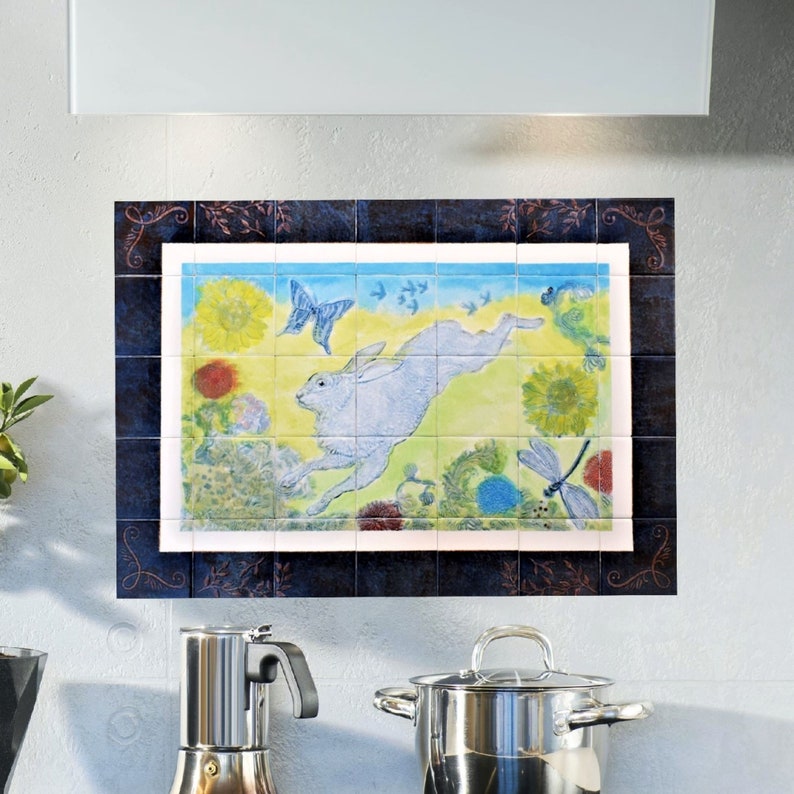 Backsplash Wandbild Küche Backsplash handgefertigt CUSTOM | Etsy