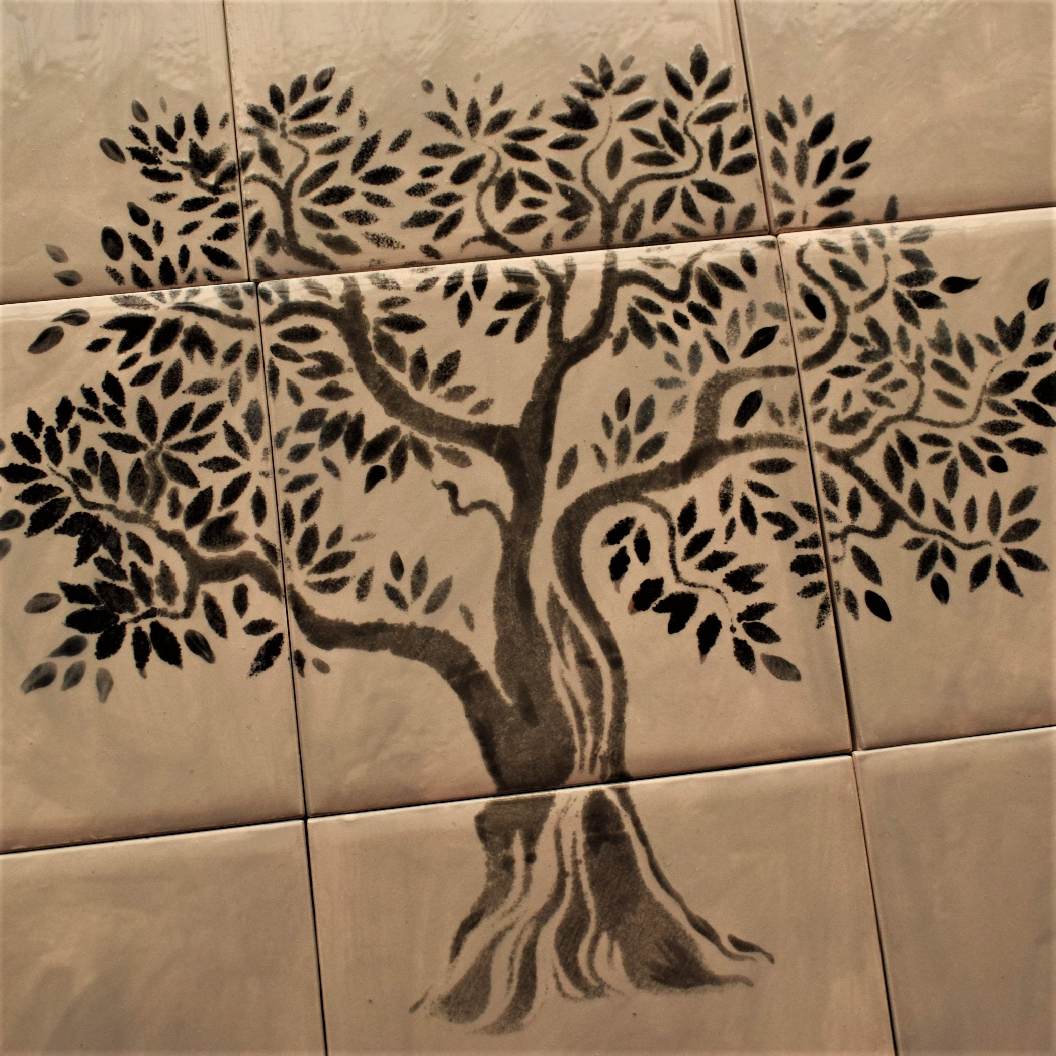 Tile mural Tree of Life Handmade Ceramic Tile. Etsy