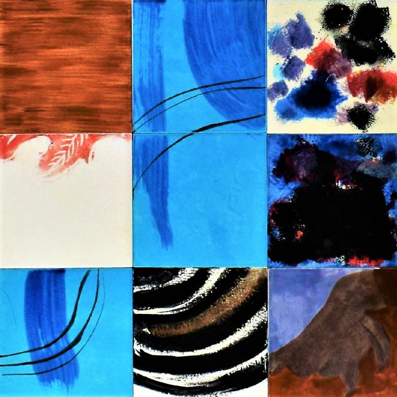 Tile mural Handmade Modern Kitchen Backsplash Wall Tiles | Etsy