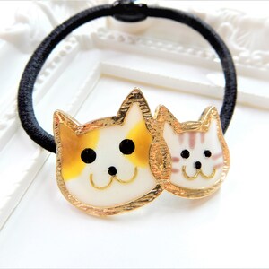 Cat with hair tie on ears hot sale