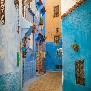 Chefchaouen Morocco Photo: Colorful Alleyway Travel Photography