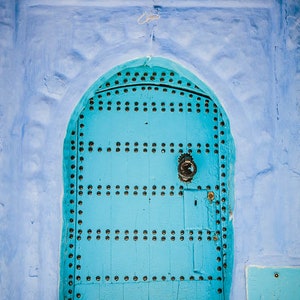 morocco photography, blue door, chefchaouen photo, morocco, chefchaouen, travel photo, wall art, blue art, morocco photo, chefchaouen photo