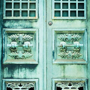 Oakland cemetery, atlanta photos, Sea foam, Oakland cemetery door, Atlanta Georgia, door photography, door photo print, 4x6, 5x7, metallic