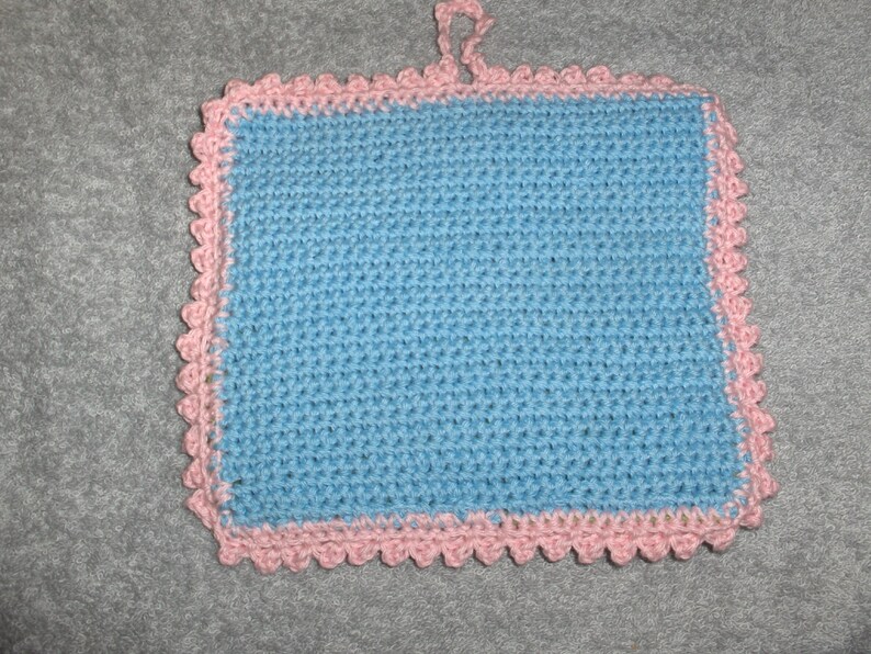 crocheted potholder trivits and pot holder farm decor sheep decor kitchen decor handmade gift seep spring potholder sheep pot holder