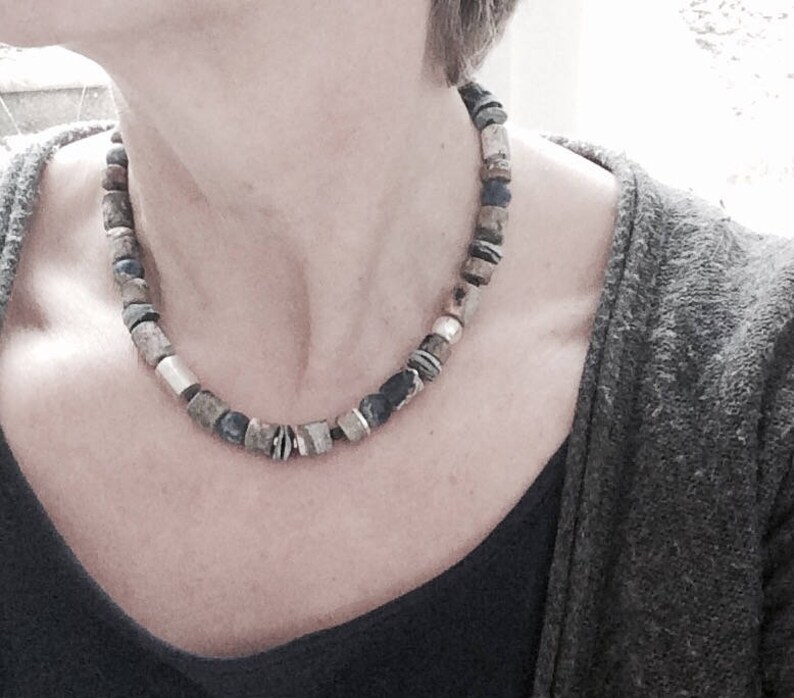 Orange Sodalite Necklace with Sodalite and sterling silver.